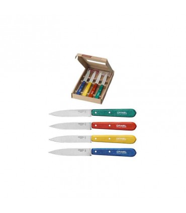 Coffret 4 couteaux Opinel cuisine inox | couleur classique