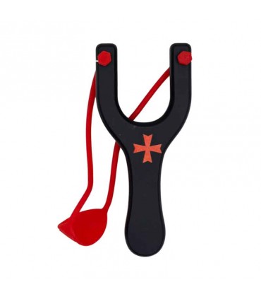 Lance pierre en bois | noir croix templiers