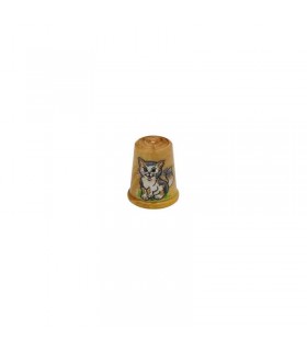 Dé à coudre de collection chat