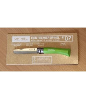 Opinel à bout rond N°7 Vert pomme