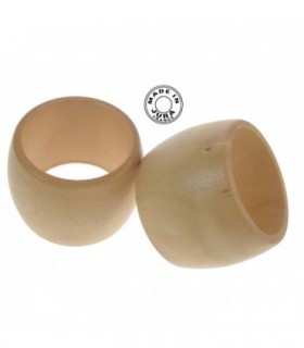 Rond de serviette en buis verni