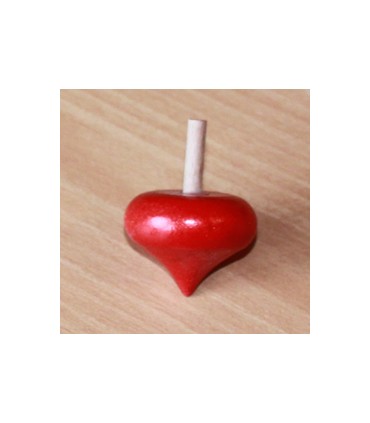 Toupie en buis Coeur couleur rouge