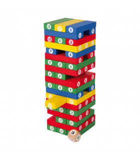 Jenga la Tour Infernale chiffres en couleur